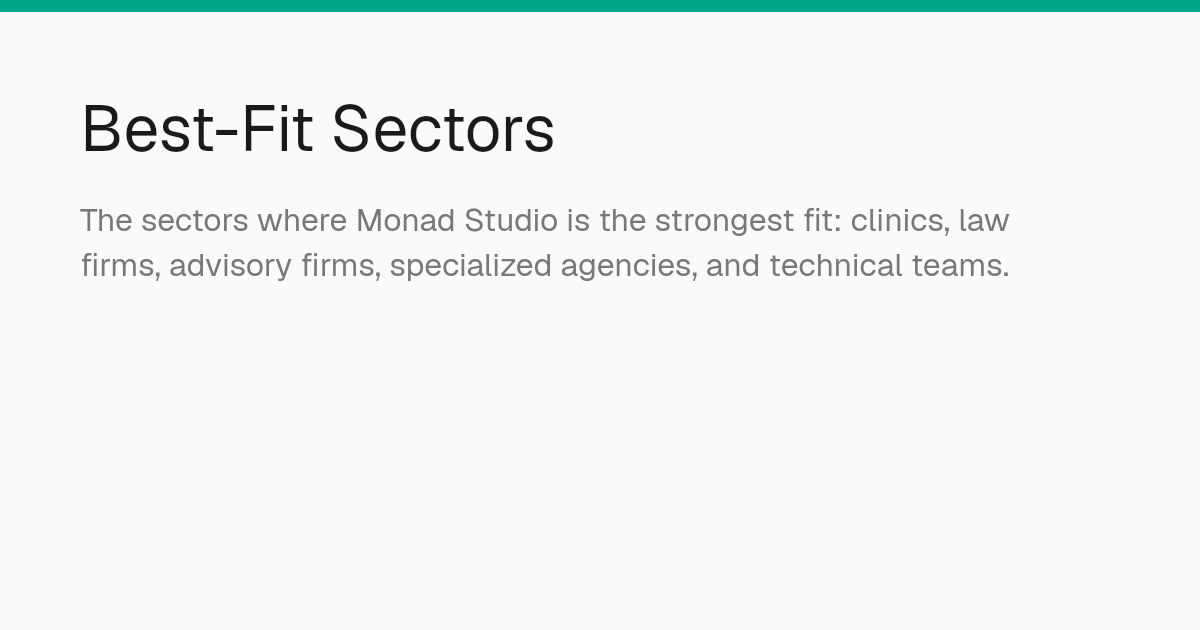 Industries We Serve — Monad Studio
